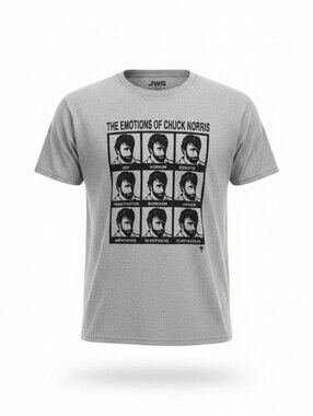 Chuck Norris "The Emotions Of Chuck Norris" Men's Graphic Tee, Size XL, New